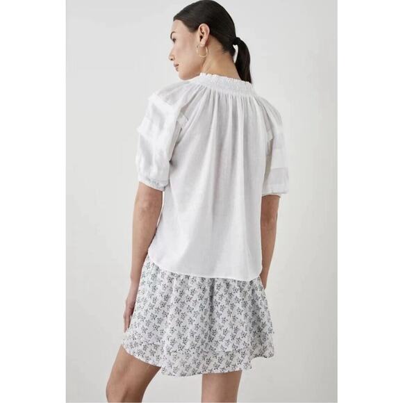 Rails Paris Linen Top in White -Small - Picture 5 of 13